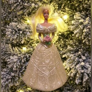 Vintage McDonald’s Barbie Jewel & Glitter Bride Christmas Ornament – 1990s